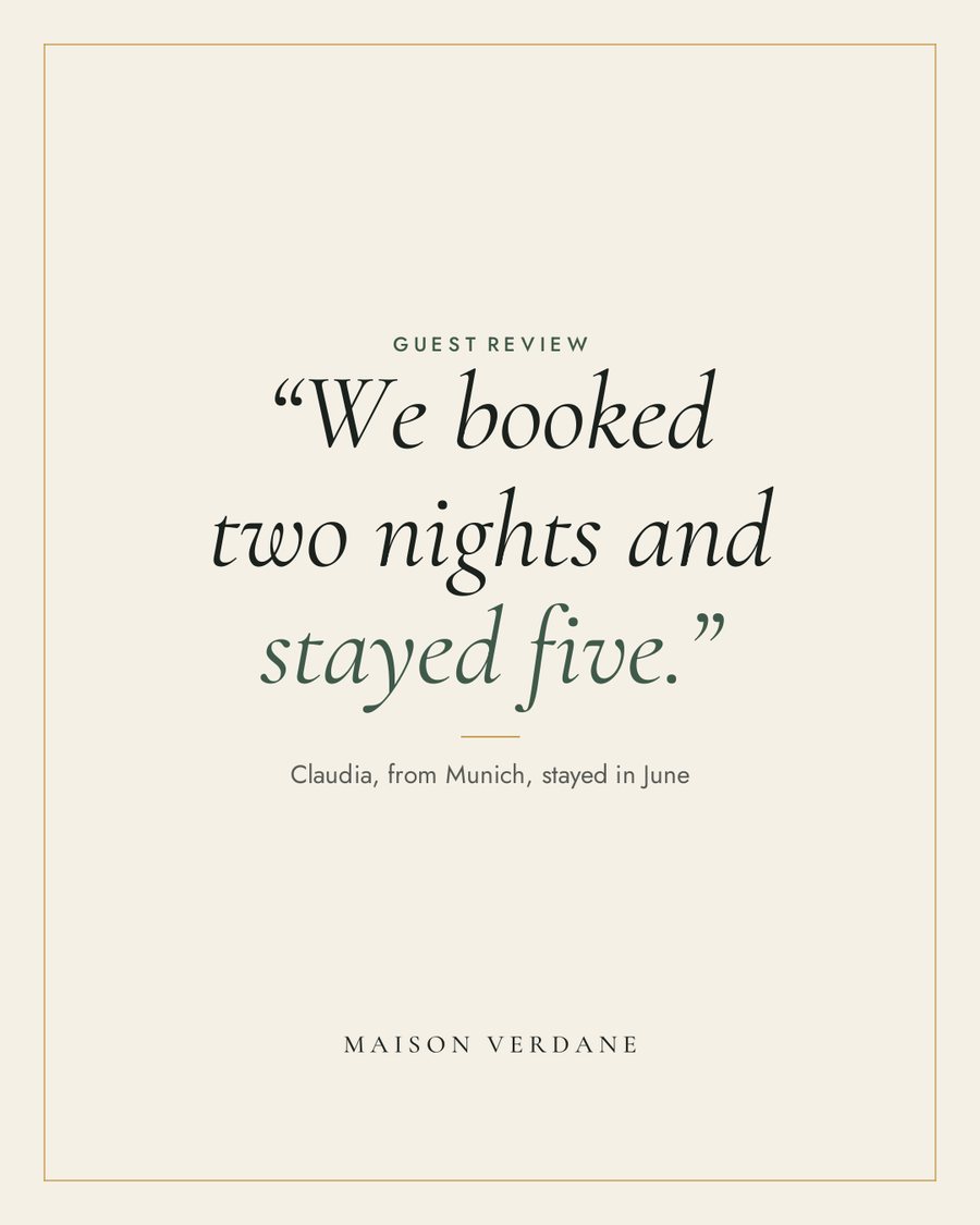 Guest review card: We booked two nights and stayed five